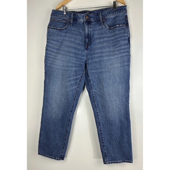 J. Crew Factory Slim Boyfriend Jean All-Day Stretch Plus Size 34 BT047 Blue Wash - Picture 12 of 12